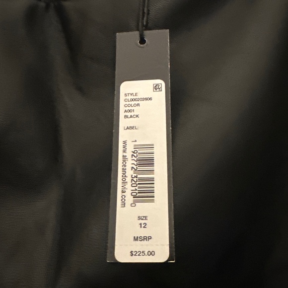 Alice + Olivia Faux Leather Wrap Skort - Picture 3 of 5